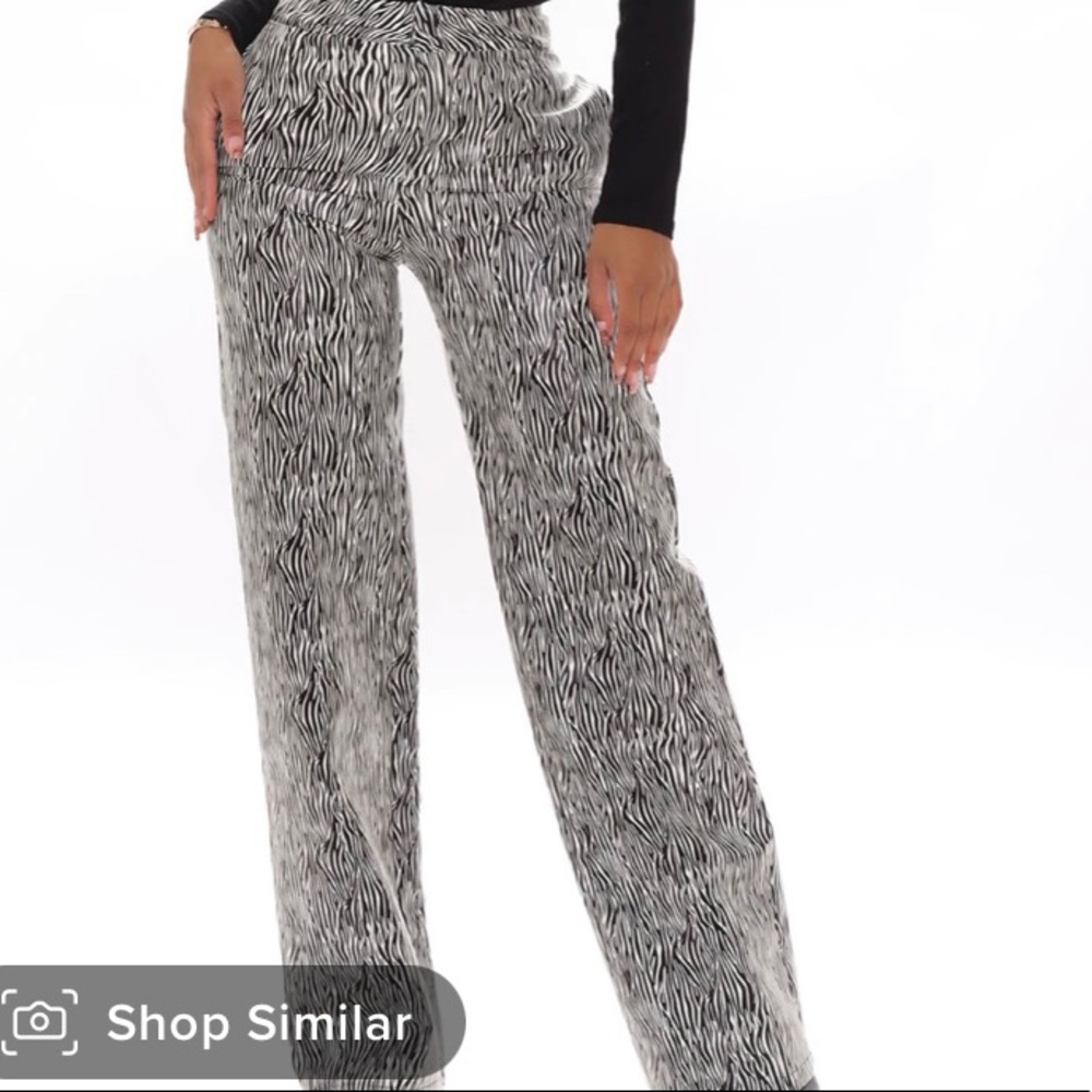 Faux Leather Trouser Wideleg Pants.